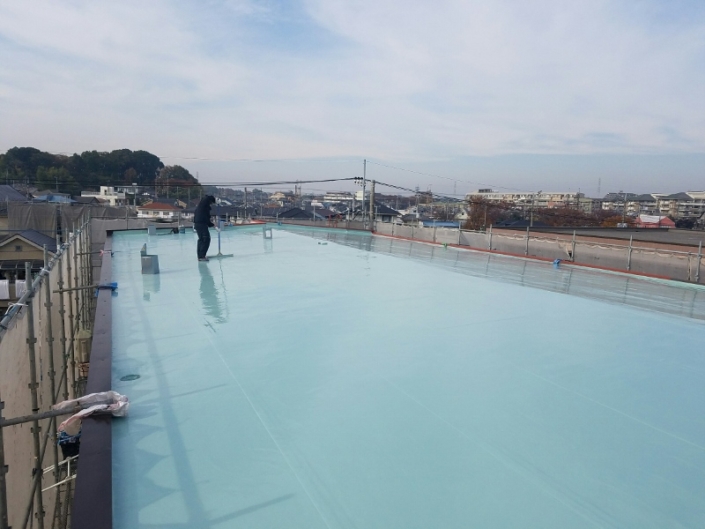 雨漏りによる屋上の防水工事（ウレタン塗膜防水）｜埼玉県さいたま市南区のVマンションにて雨漏り修理
